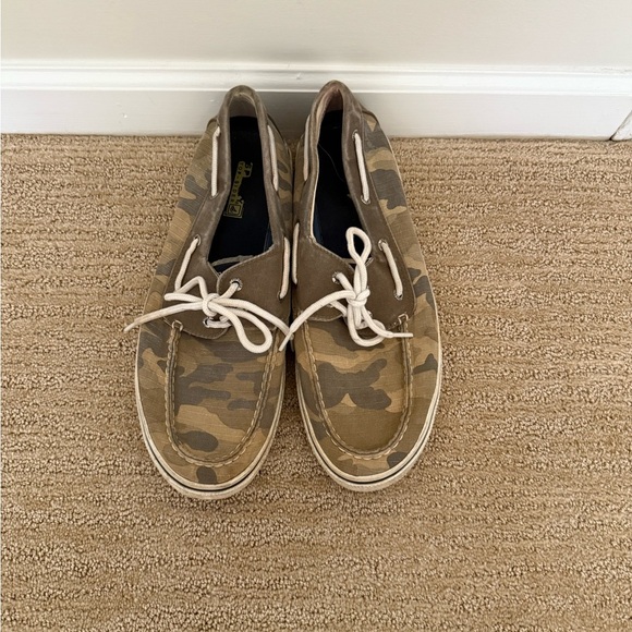 Sperry Men's Green Camouflage Boat Shoes - Picture 3 of 6
